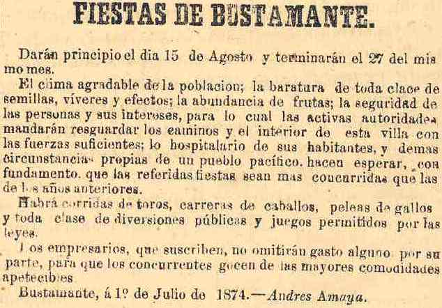 Fiestas de Bustamante