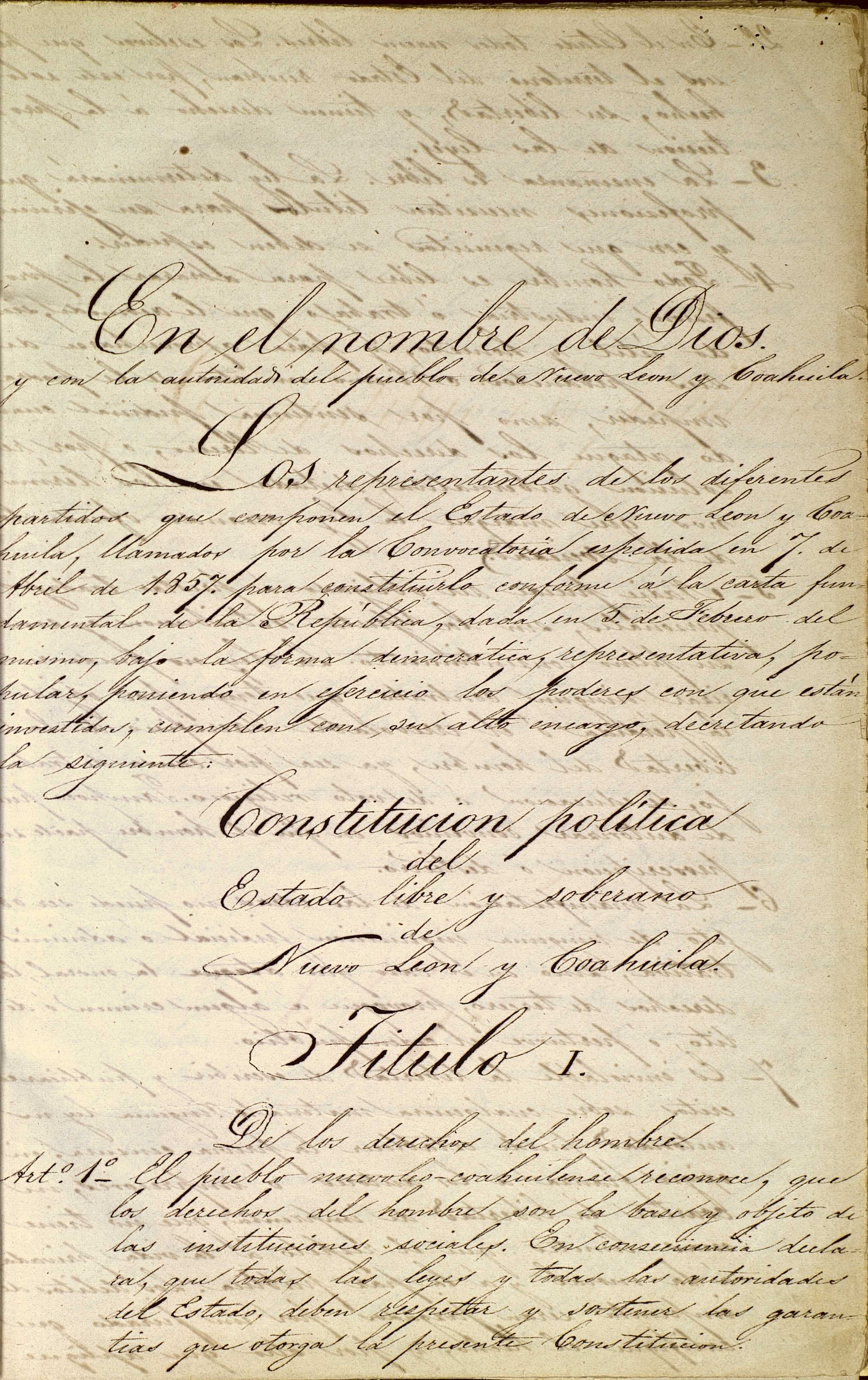 Constitución de Nuevo León y Coahuila     