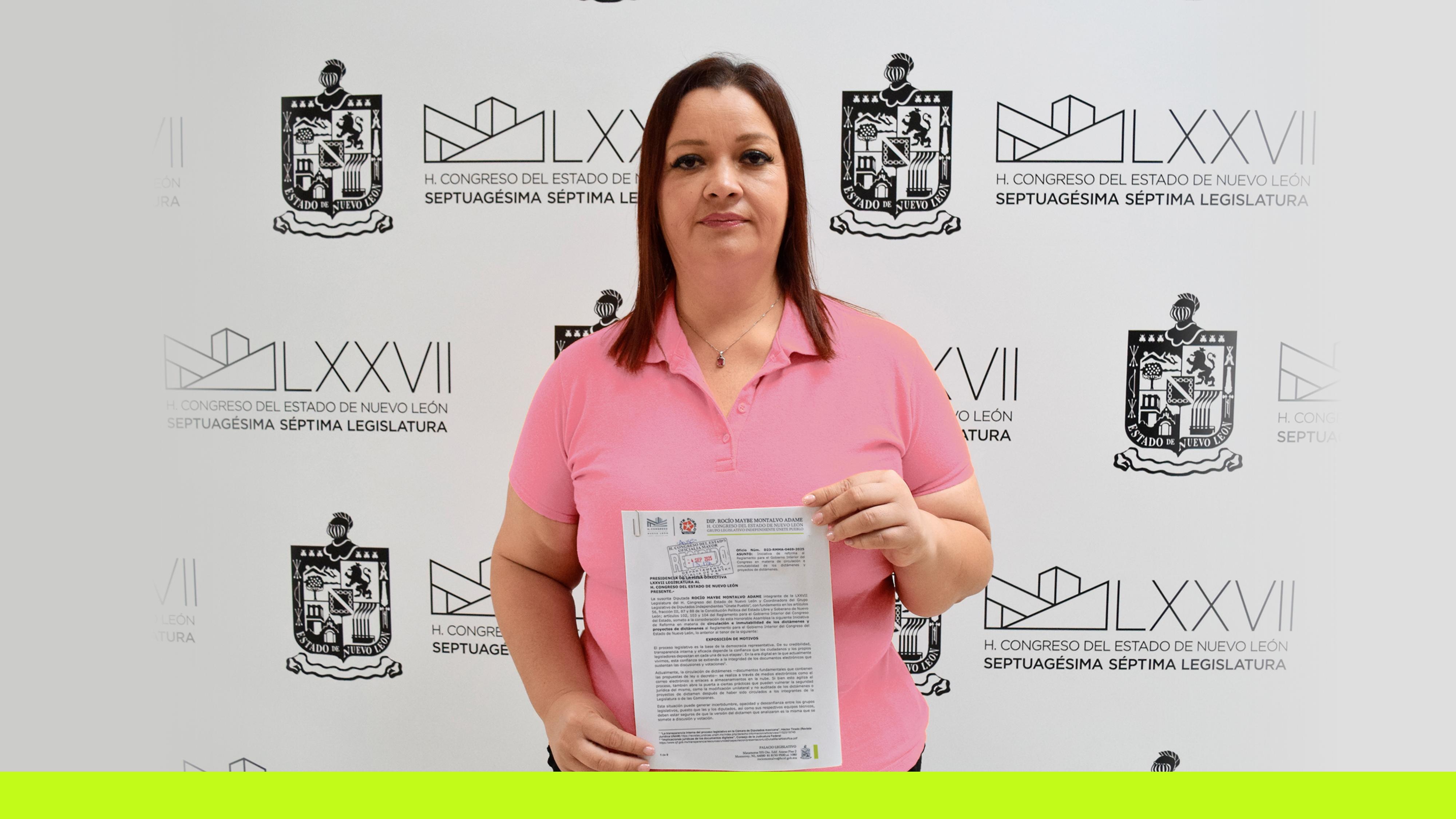 ROCÍO MONTALVO PRESENTA INICIATIVA PIONERA PARA GARANTIZAR LA INMUTABILIDAD DE DICTÁMENES LEGISLATIVOS