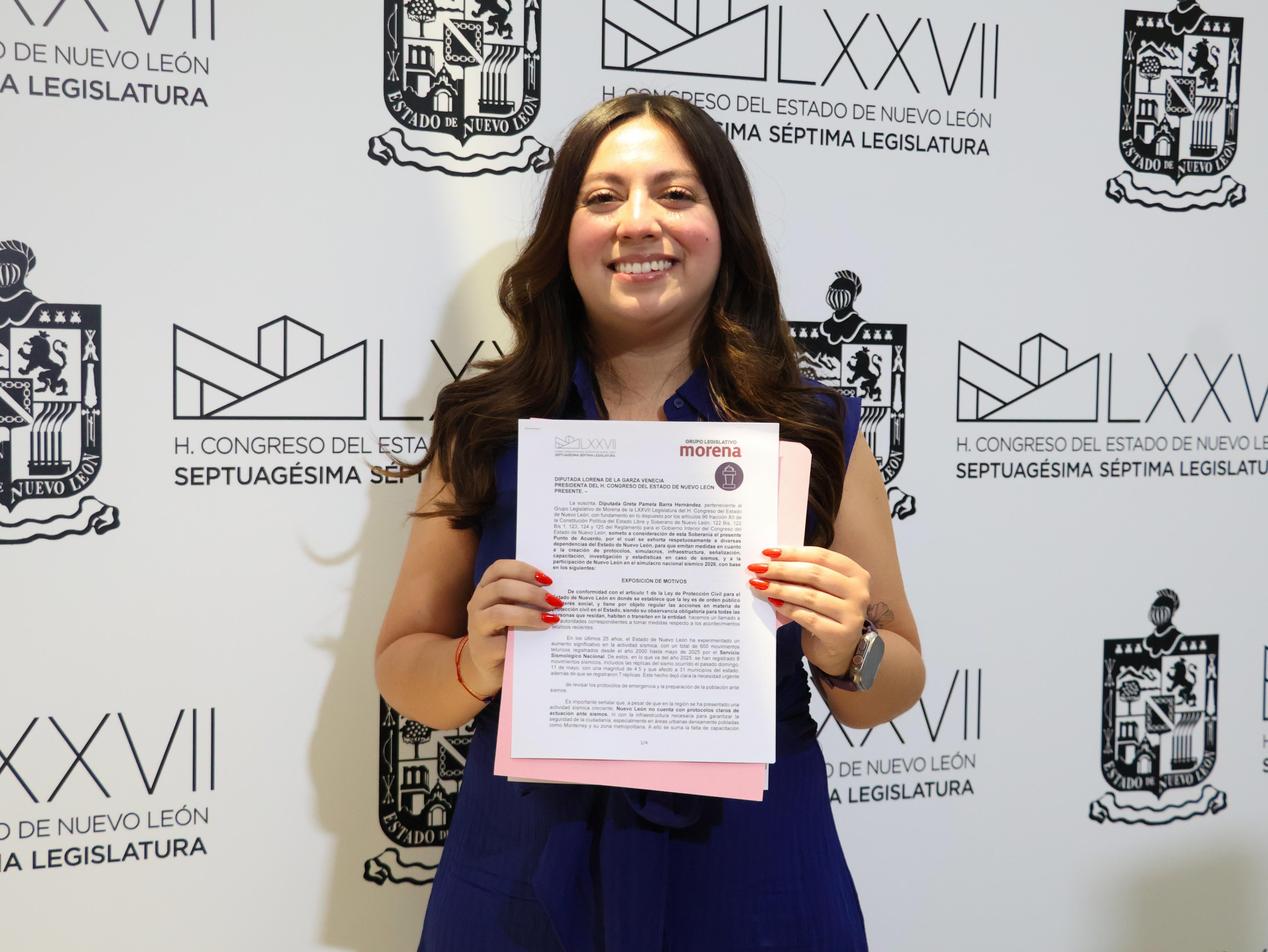 EXHORTA GRETA BARRA A REFORZAR CAPACITACIONES Y PROTOCOLOS DE PREVENCIÓN A SISMOS EN NL