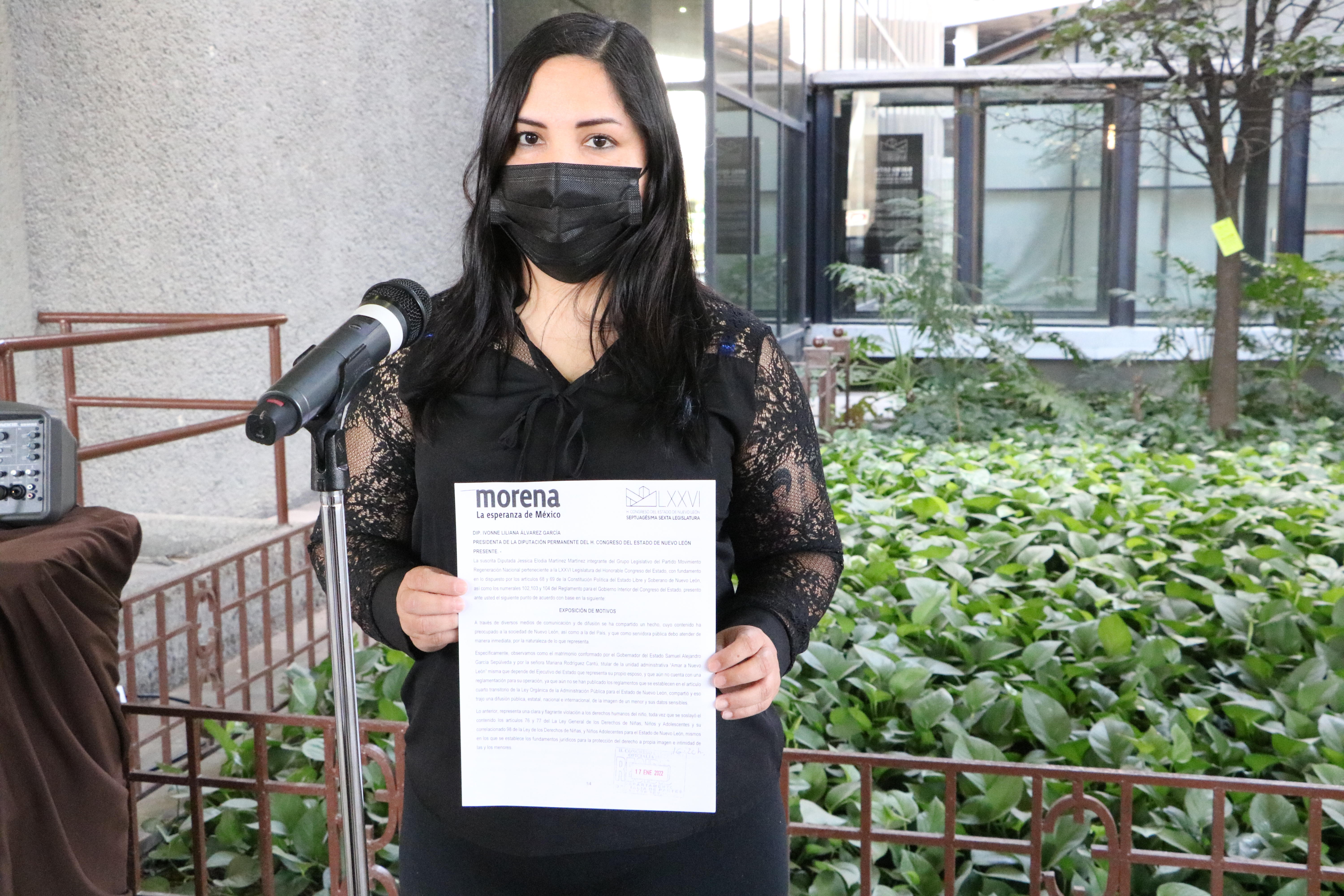 DIPUTADA JESSICA MARTÍNEZ ENVÍA EXHORTO AL DIF Y AL GOBERNADOR DEL ESTADO.