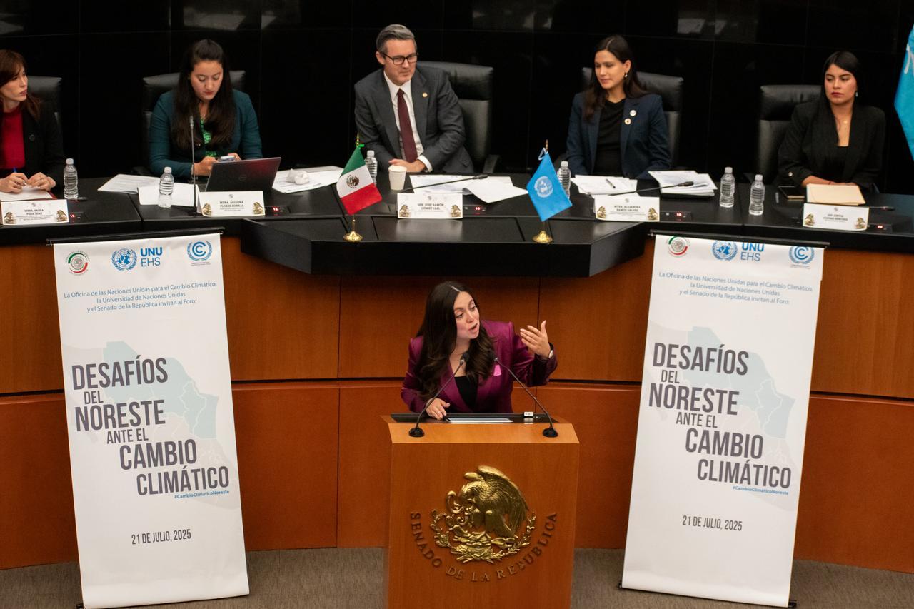 EXPONE GRETA BARRA CRISIS HÍDRICA QUE SE VIVE EN GARCÍA, ANTE EL SENADO