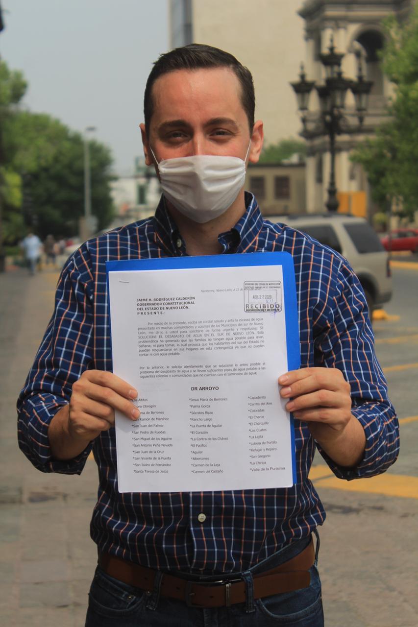 EXIGE EDUARDO LEAL ACABAR CON DESABASTO DE AGUA EN NL