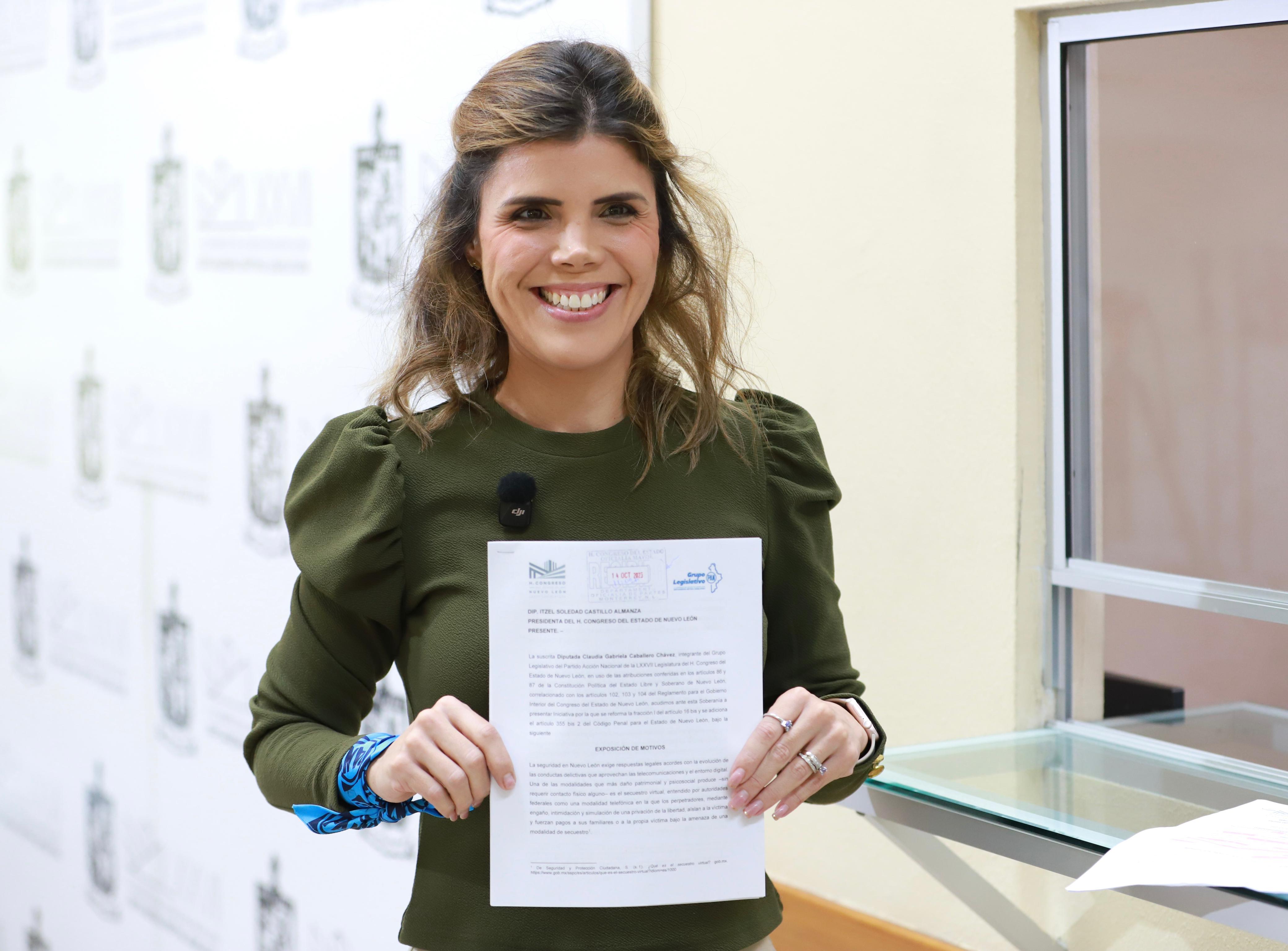 PROPONE CLAUDIA CABALLERO TIPIFICAR DELITO DE SECUESTRO VIRTUAL