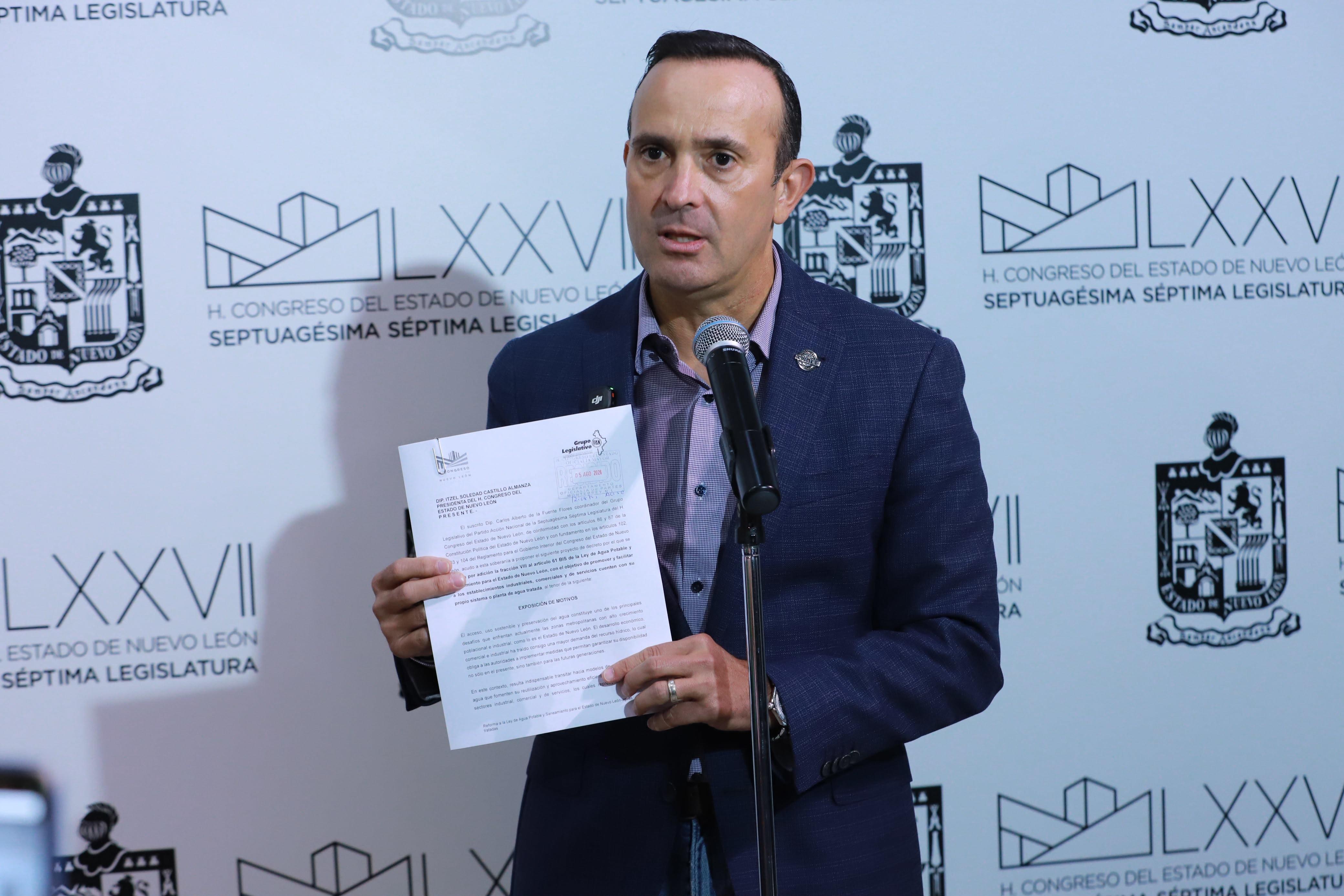 PROPONE CARLOS DE LA FUENTE QUE EMPRESAS INSTALEN TRATADORAS DE AGUA RESIDUAL 