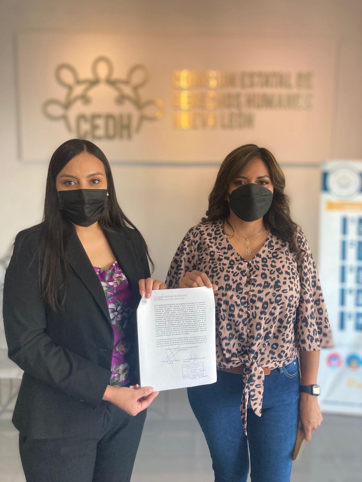 SOLICITAN DIPUTADAS DEL PAN INTERVENCIÓN DE LA CEDH PARA VACUNACIÓN DE MENORES 