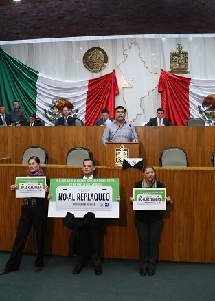 Sepultan replaqueo en Nuevo León