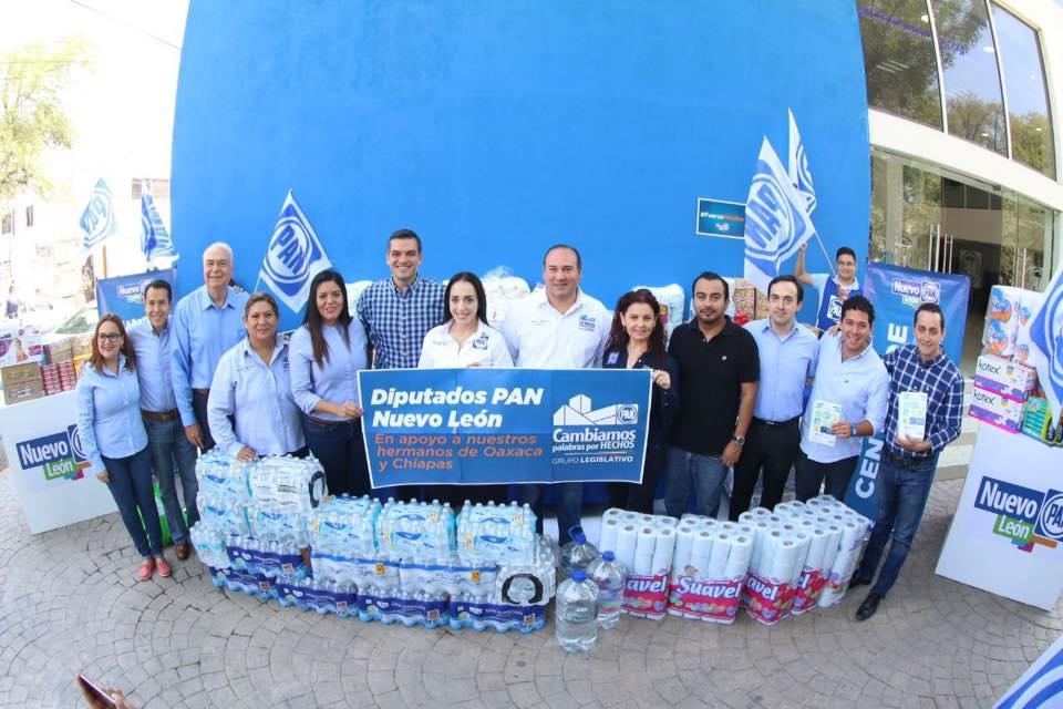 Instala PAN centros de acopio de  ayuda para damnificados del sismo