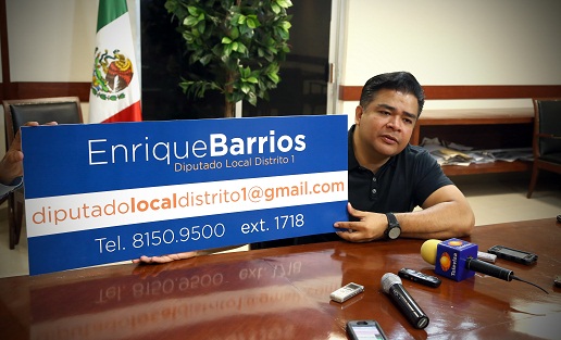 Convoca Diputado Enrique Barrios a mesas de trabajo para analizar blindaje de colonias