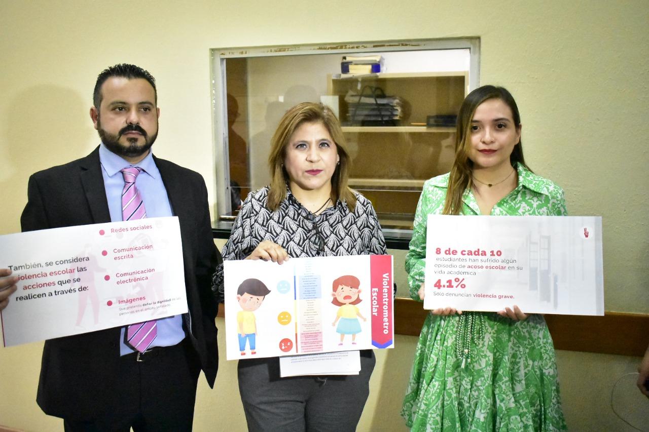 Sandra Pámanes pide combatir acoso escolar con el Violentómetro 