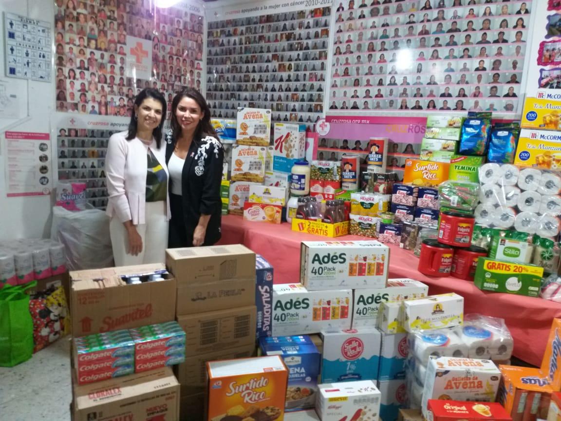 Llevan Diputadas apoyo a Cruz Rosa