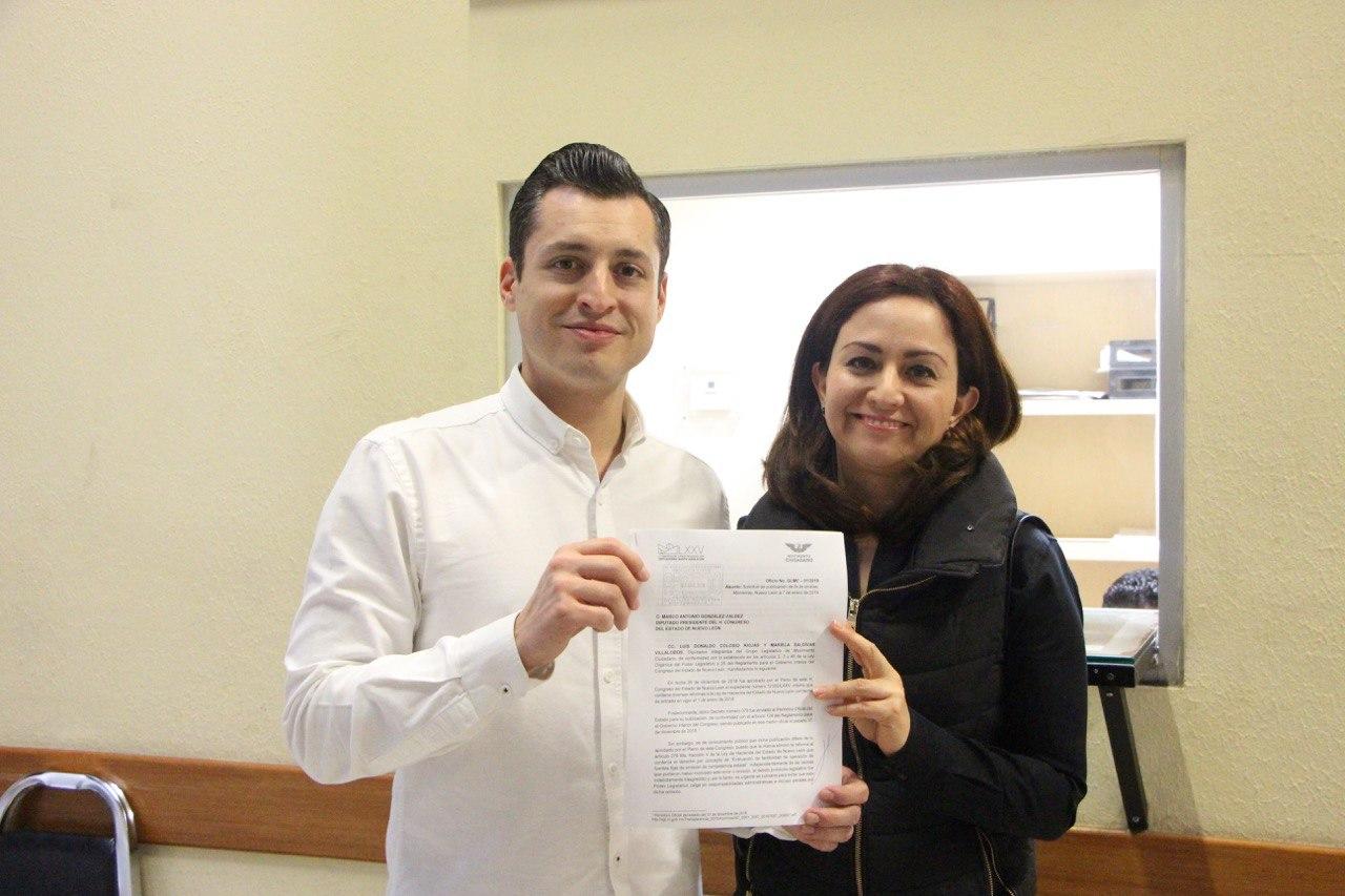 Solicita GLMC publicación de fe de erratas tras publicación de reformas a la Ley de Hacienda del Estado de Nuevo León