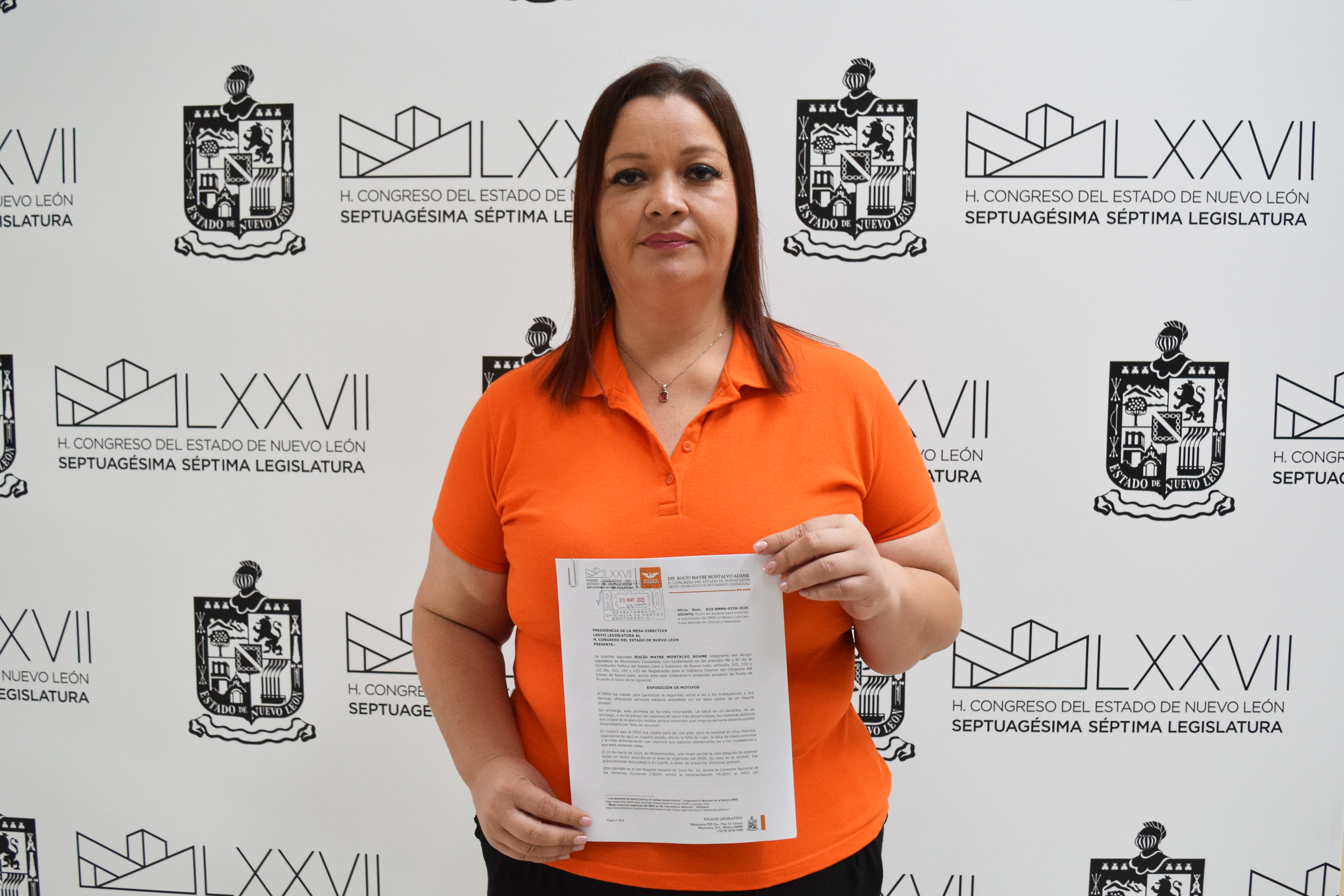 Diputada Rocío Montalvo exige acciones urgentes al IMSS en Nuevo León por negligencias y desabasto de medicamentos