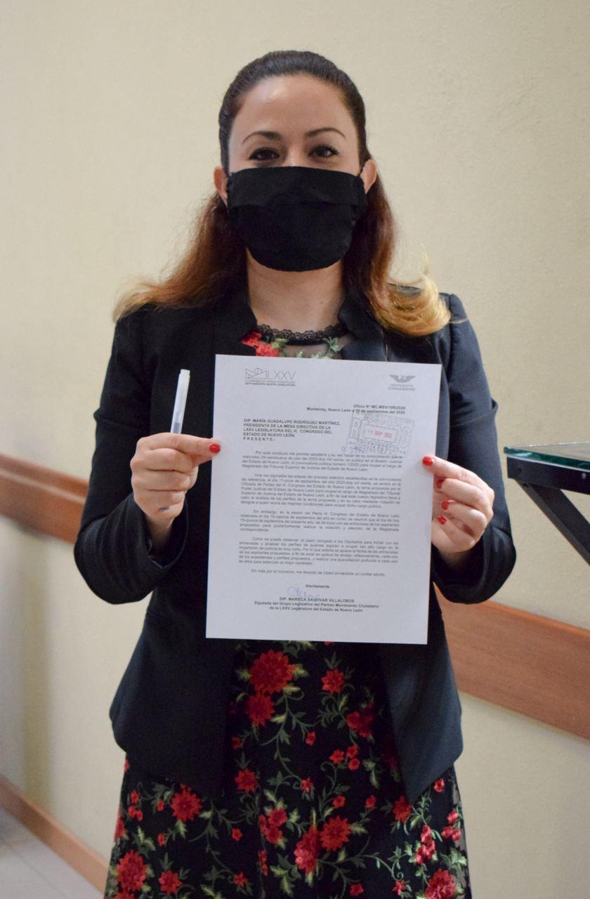 Pide Mariela frenar proceso 