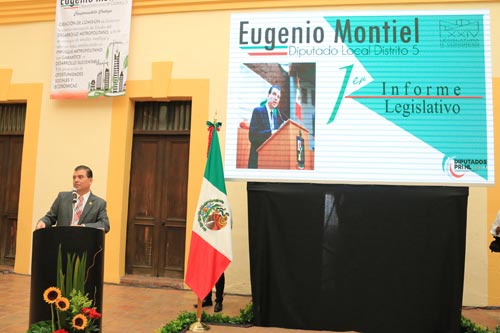 DESTACA EUGENIO MONTIEL NUEVAS LEYES EN FAVOR DE LOS CIUDADANOS EN PRIMER INFORME