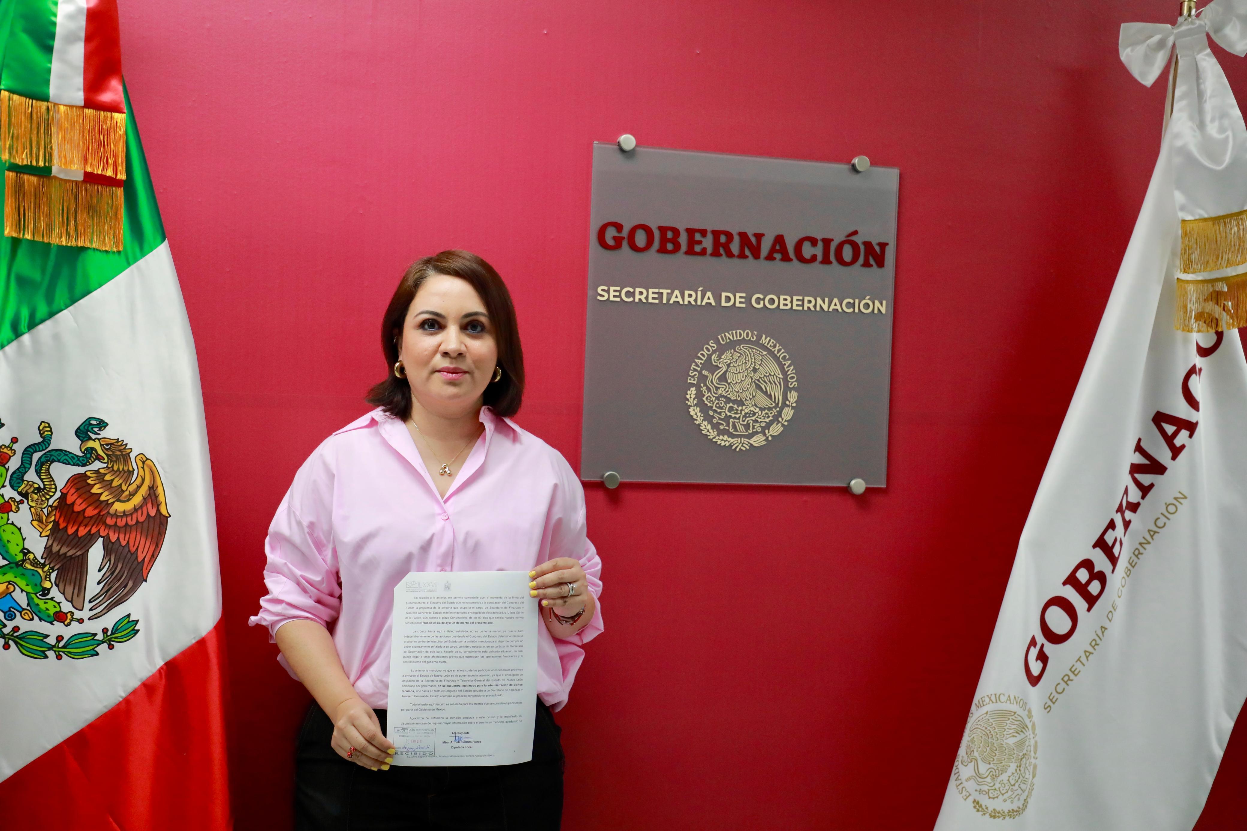 ALERTA ARMIDA SERRATO AL GOBIERNO FEDERAL POR FALTA DE TESORERO 