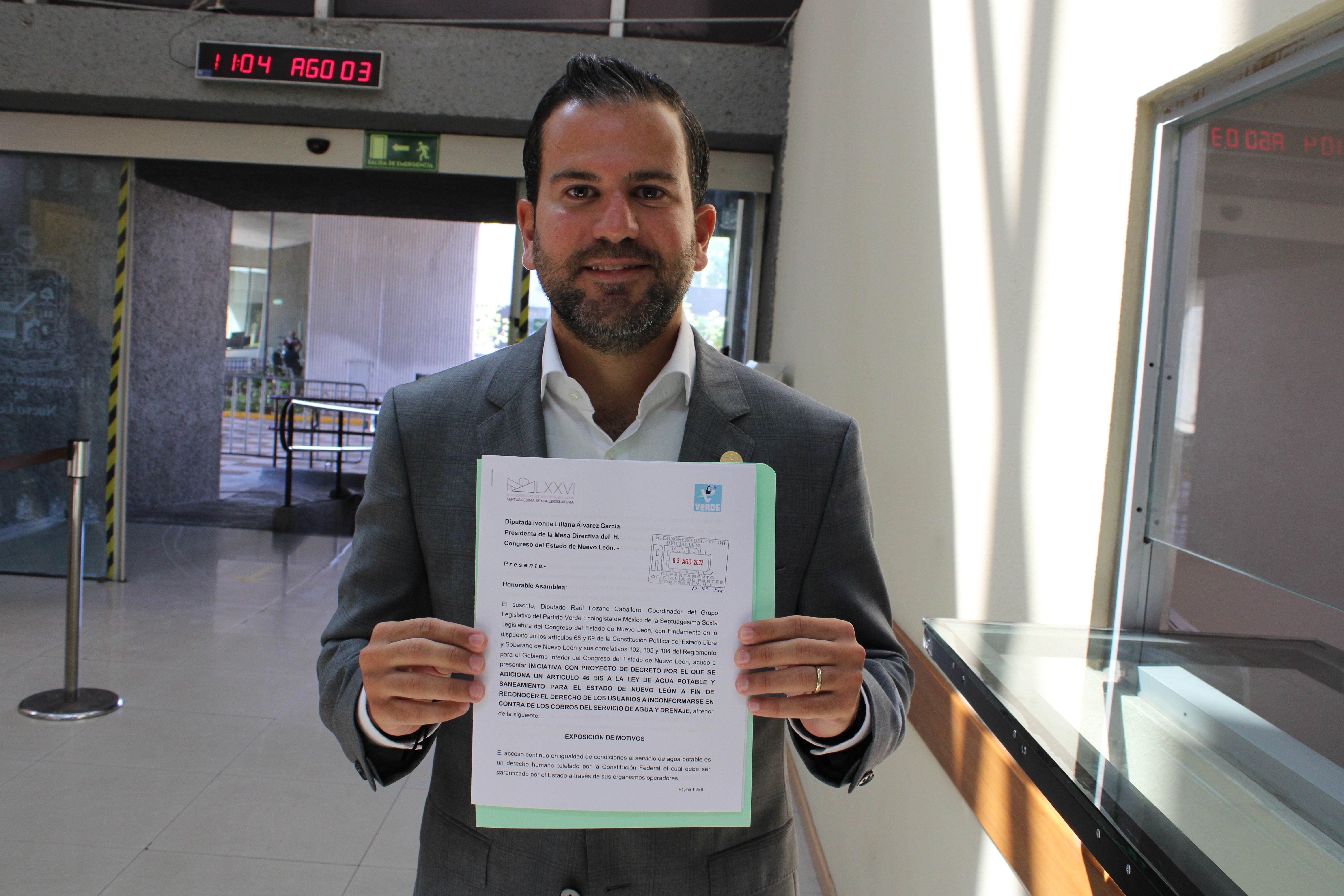 Propone Raúl Lozano procedimientos de quejas por Ley contra cobros injustificadas en los recibos de agua